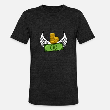 Banknot Dolarowy Pieniądze dają skrzydła - prezent - Koszulka triblend unisex