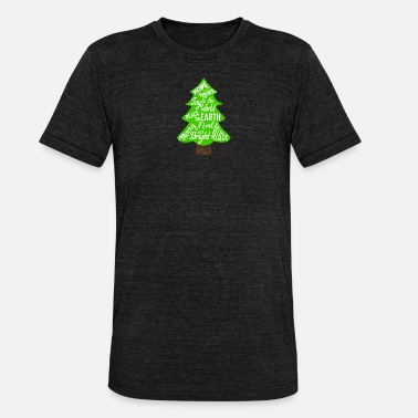 Word Art Christmas Tree Word Art Christmas Word Art - Unisex Tri-Blend T-Shirt