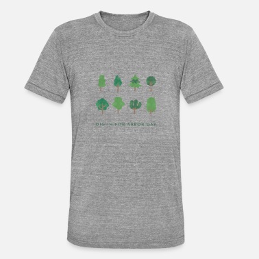 Puun Päivä Päivä puun metsäkasvit paita lahja - Unisex triblend t-paita