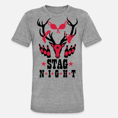 Stag Night Hirsch Deer Stag Night Beer Drinking Team 179 - Unisex Tri-Blend T-Shirt