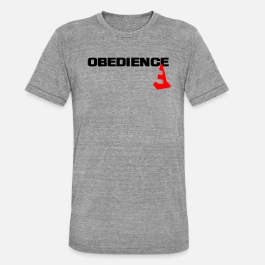 Obéissance Obéissance avec des pylônes - T-shirt chiné unisexe