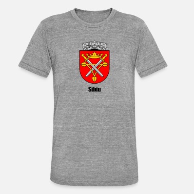 Rumänisch Wappen Hermannstadt Sibiu - Unisex T-Shirt meliert