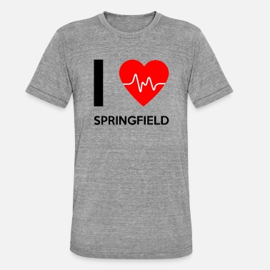 Springfield J&#39;aime Springfield - I Love Springfield - T-shirt chiné unisexe