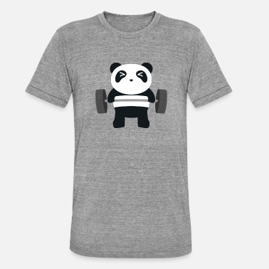 Kolmipäinen Olkalihas Panda - Unisex triblend t-paita