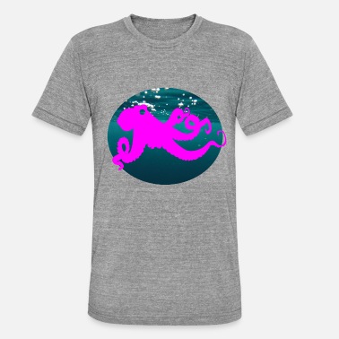Kraken Kraken Krake Tintenfisch - Unisex T-Shirt meliert