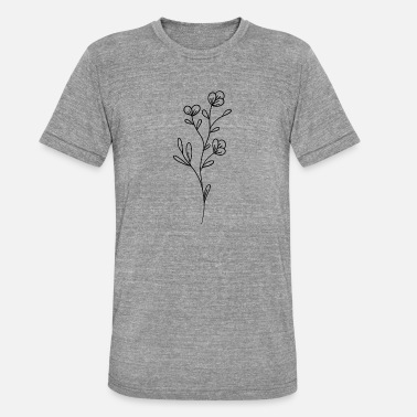 Simpel Blume simpel - Unisex T-Shirt meliert
