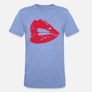 Calowanie Całowanie Lips - Koszulka triblend unisex