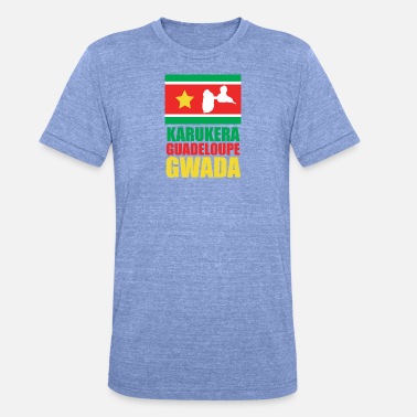 T-shirt drapeau indépendantiste guadeloupe - T-shirt chiné unisexe