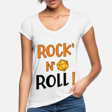 Rock Classique Rock&#39; n&#39; roll ! Humour jeu de rôle musique dés d20 - T-shirt vintage Femme
