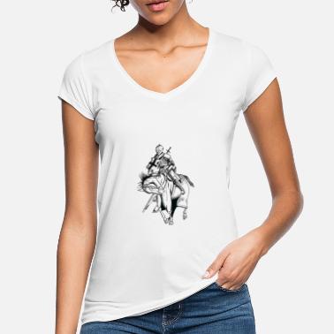 Ristiritari Knight hevosen selässä lapsille ja ritarin ystäville - Naisten vintage t-paita