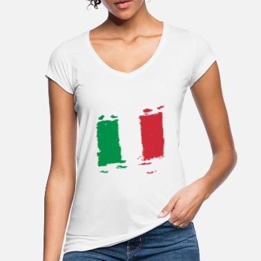 Bandiera Italia bandiera - Italia lippu - Italia lippu - Naisten vintage t-paita