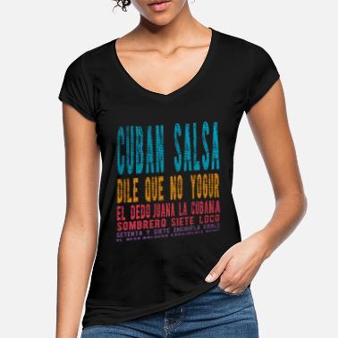 Cuban Cuban Salsa Latin Dancing - Salsa dance ubrania - Koszulka damska vintage