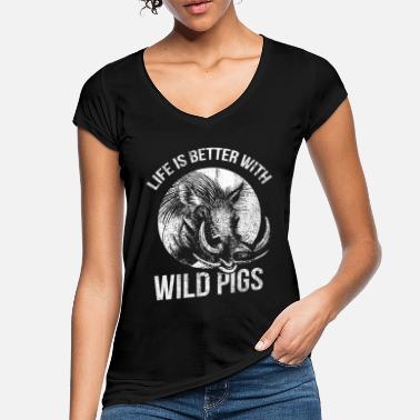 Villsvin villsvin - Vintage T-skjorte for kvinner