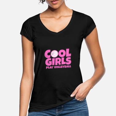 Kvinner Kule jenter spiller volleyball morsom gaveide - Vintage T-skjorte for kvinner