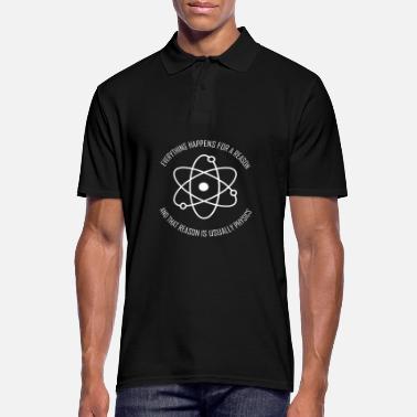 Fizyk Fizyk Atom Student Mówiąc Prezent - Koszulka polo męska