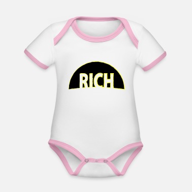 Rik Rik rik - Ekologisk kontrastfärgad babybody