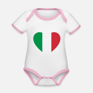 Cuore CUORE ITALIEN - Ekologisk kontrastfärgad babybody