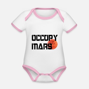 Occupy OCCUPY MARS - Ekologisk kontrastfärgad babybody
