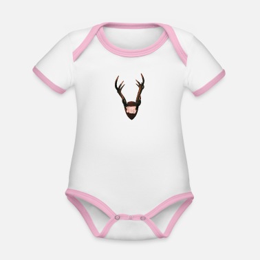 Horn horn - Ekologisk kontrastfärgad babybody
