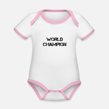 Världsmästare Världsmästare - Ekologisk kontrastfärgad babybody