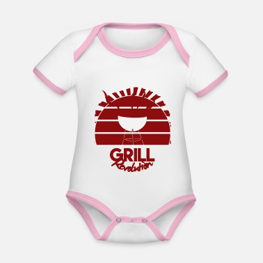 Revolution Revolution - Grill Revolution - Ekologisk kontrastfärgad babybody