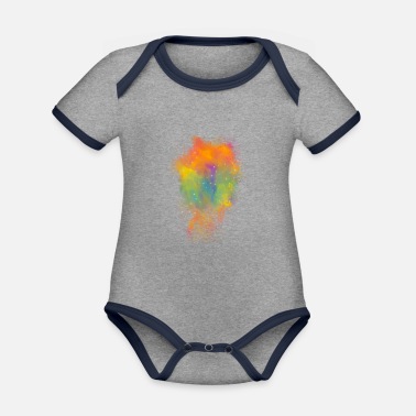 Färg Färg Stänk färger - Ekologisk kontrastfärgad babybody