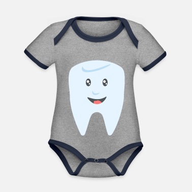 Tand tand - Ekologisk kontrastfärgad babybody