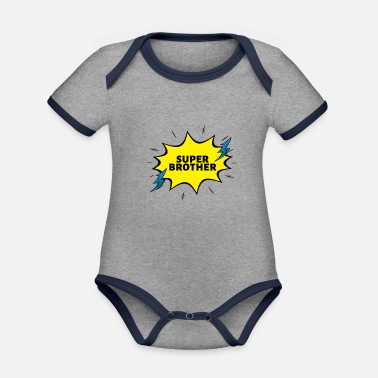 Superbra Superbror - Ekologisk kontrastfärgad babybody