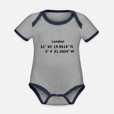 London London, London - Ekologisk kontrastfärgad babybody