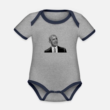 Obama Obama - Ekologisk kontrastfärgad babybody