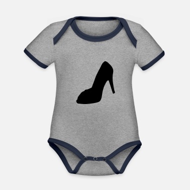 Highheels shoe - highheel - Ekologisk kontrastfärgad babybody