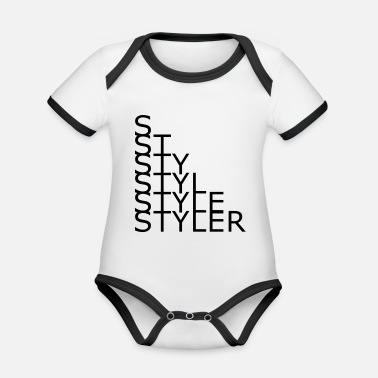 Style Styler - Ekologisk kontrastfärgad babybody