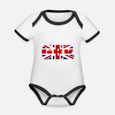 Storbritannien GBR, Storbritannien, Storbritannien, Storbritannien - Ekologisk kontrastfärgad babybody
