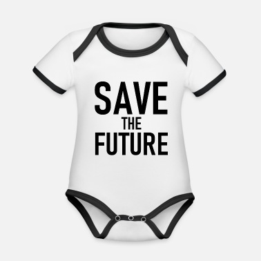 Framtiden Rädda framtiden - Rädda framtiden - Ekologisk kontrastfärgad babybody
