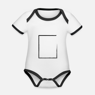 Rektangel Rektangel - Ekologisk kontrastfärgad babybody