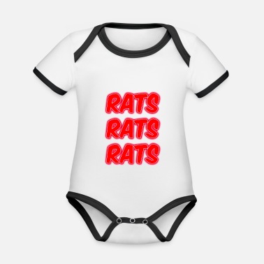 Rätt Råttor Råttor Råttor - Ekologisk kontrastfärgad babybody