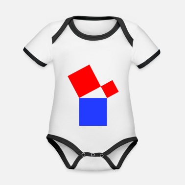 Triangel triangel - Ekologisk kontrastfärgad babybody