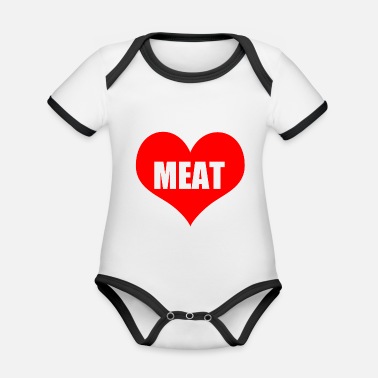 Kött kött - Ekologisk kontrastfärgad babybody
