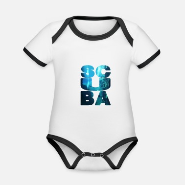Scuba Scuba - Ekologisk kontrastfärgad babybody
