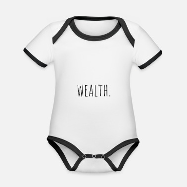 Rikedom rikedom. - Ekologisk kontrastfärgad babybody
