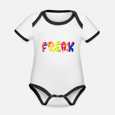 Story Freak - Ekologisk kontrastfärgad babybody