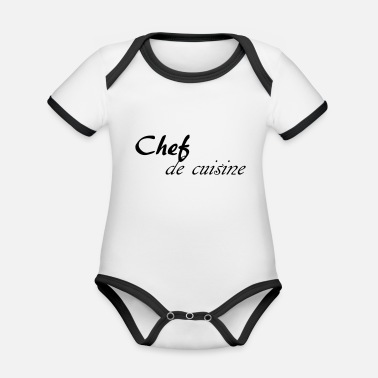 Cuisine chef de cuisine - Ekologisk kontrastfärgad babybody