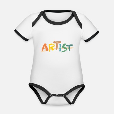 Konstnär konstnär konstnär - Ekologisk kontrastfärgad babybody