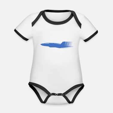Jet Jet - Ekologisk kontrastfärgad babybody