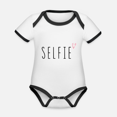 Selfie Selfie - Ekologisk kontrastfärgad babybody