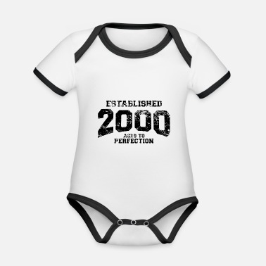 Established established 2000(sv) - Ekologisk kontrastfärgad babybody