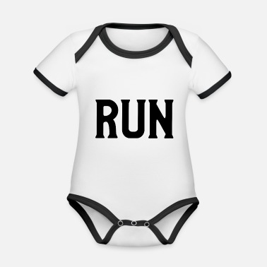 Springa springa - Ekologisk kontrastfärgad babybody