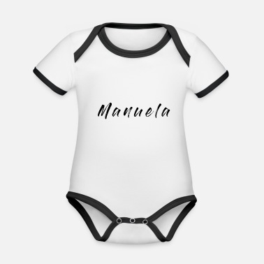 Namnsdag Namnsdag Manuela - Ekologisk kontrastfärgad babybody
