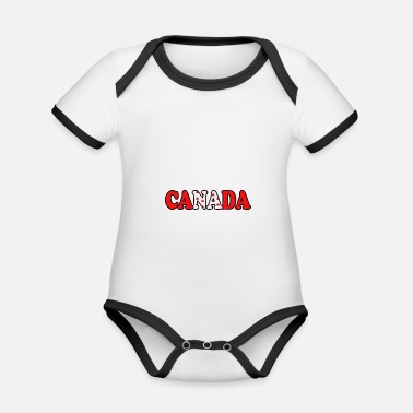 Kanada Kanada - Kanada - Ekologisk kontrastfärgad babybody