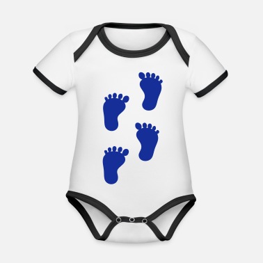 Fot baby - fot - foten - Ekologisk kontrastfärgad babybody